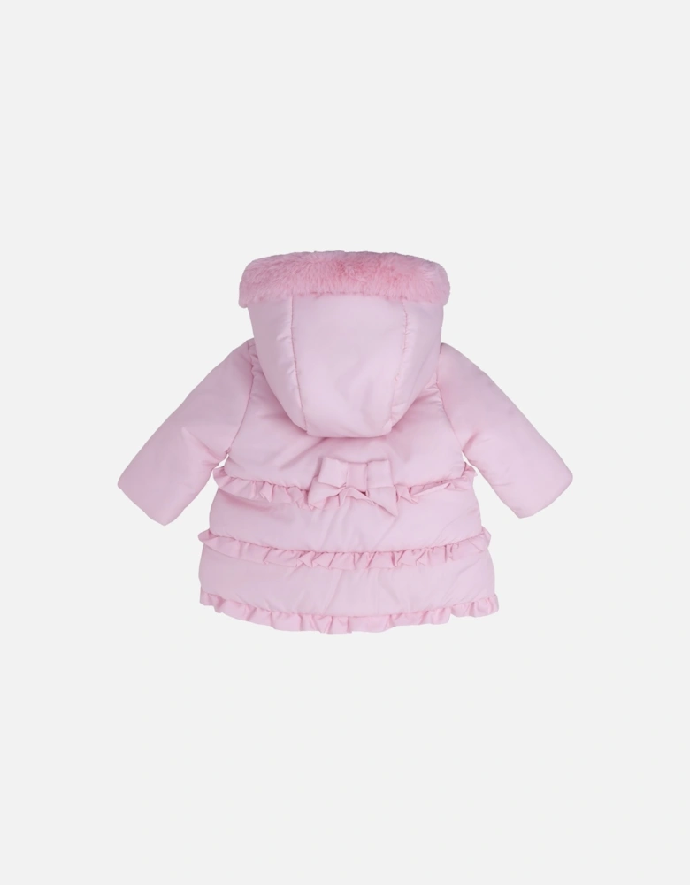 Girls Pink Parka Coat