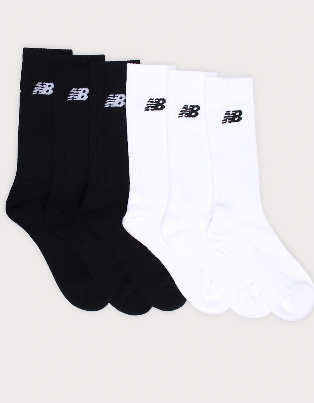 6 Pack Black/White Everyday Socks, 3 of 2