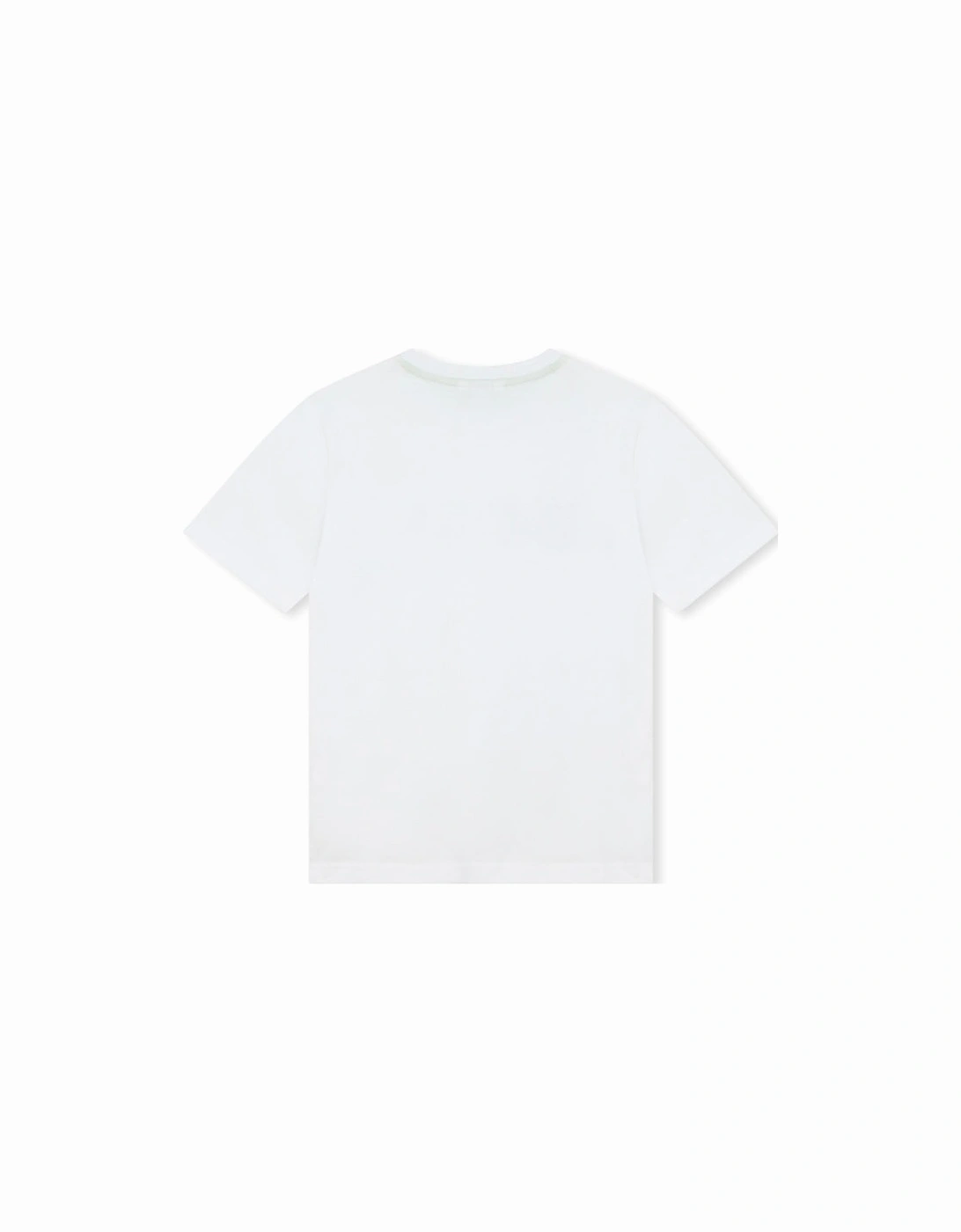 Boss Boys White T shirt With Black Logo