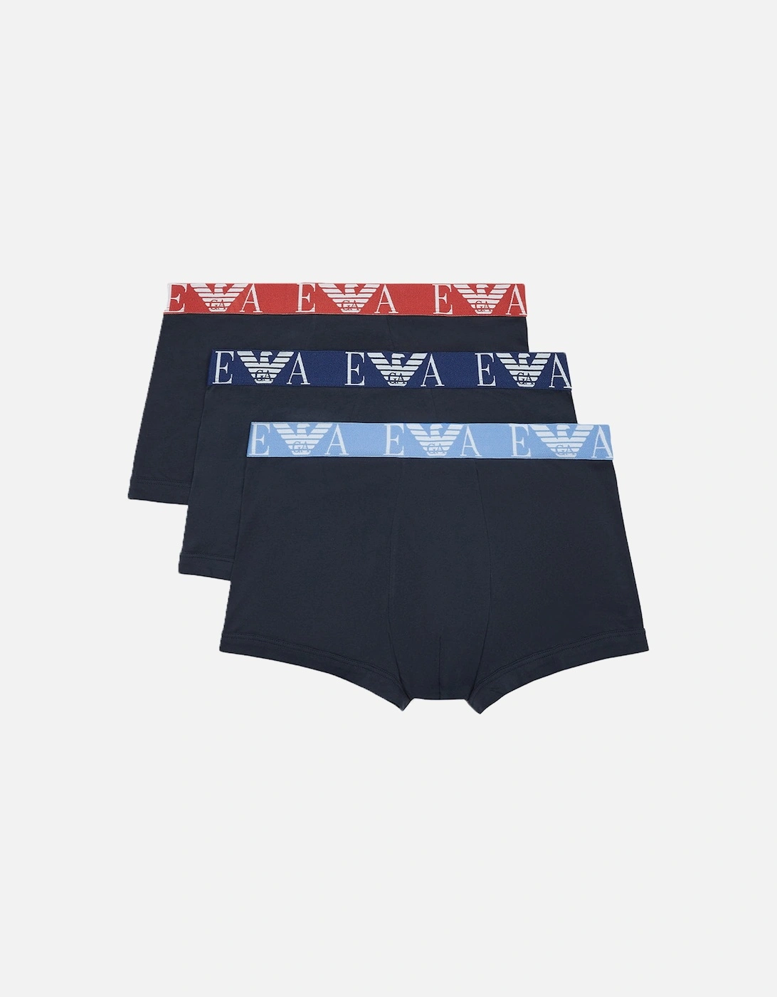 3-Pack Stretch Cotton Boxer Trunks, Navy, 5 of 4