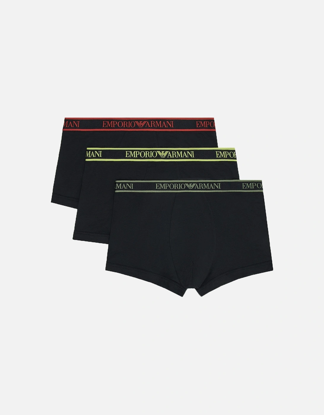 Emporio Armani Mens 3-Pack Stretch Cotton Boxer Trunks, Black - Size: 32/30/31 - Love the Sales