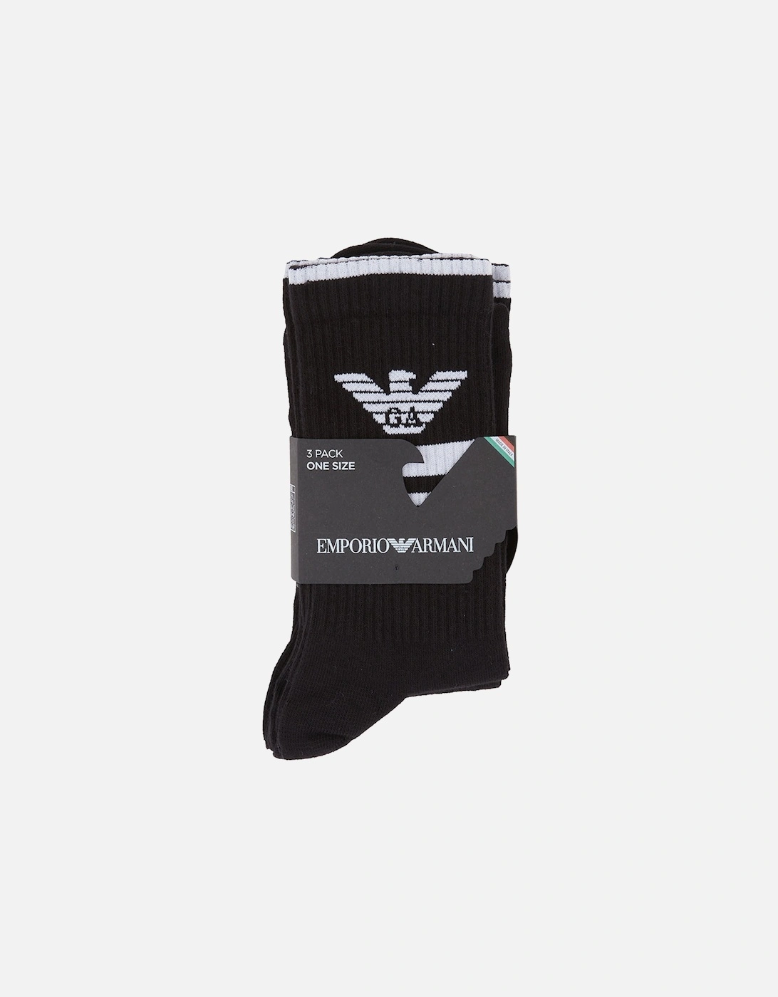 3-Pack Sports Socks, Black