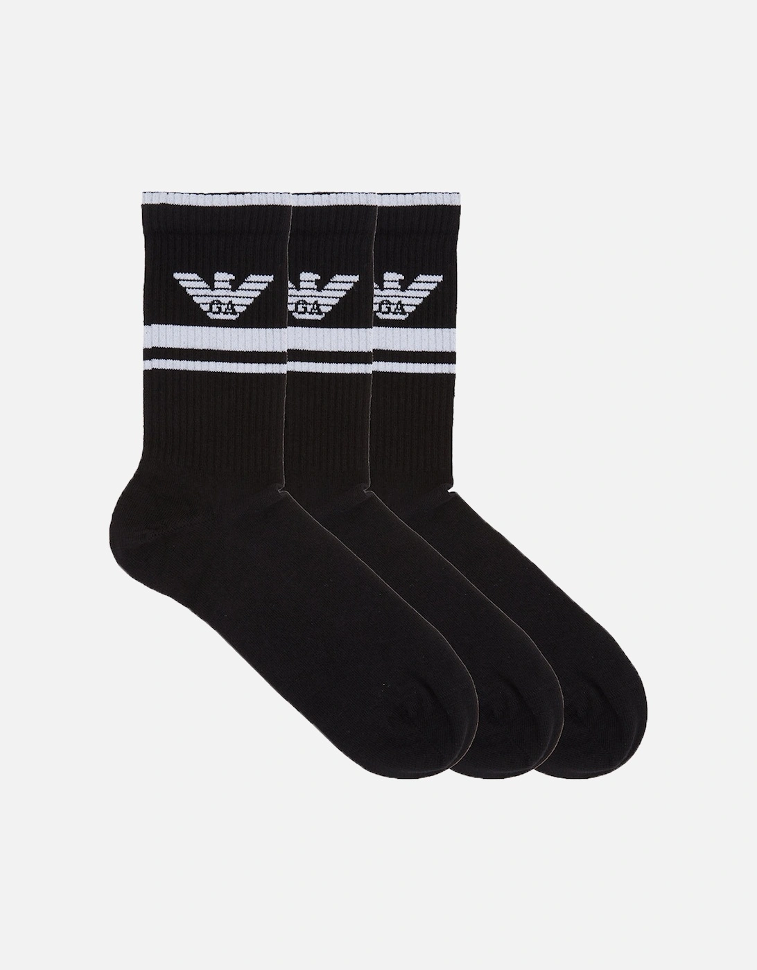3-Pack Sports Socks, Black, 5 of 4