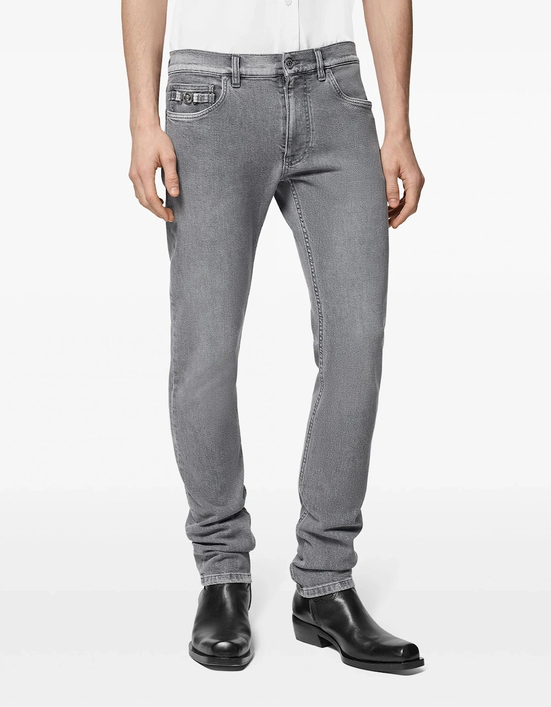 Biggie Washed Denim Jeans Grey