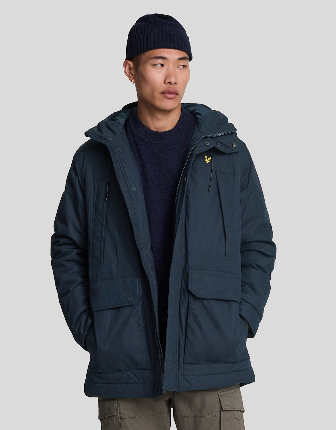 Lyle And Scott Men's Navy Microfleece Parka - : 38/Regular M