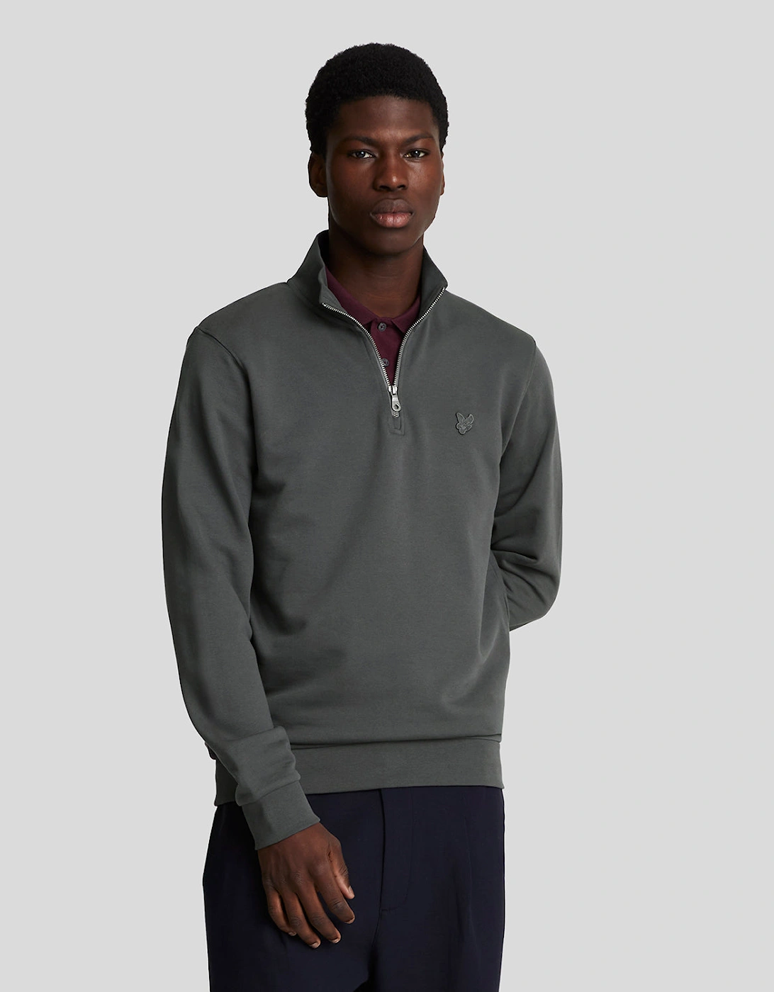 Tonal Eagle 1/4 Zip Sweatshirt, 6 of 5