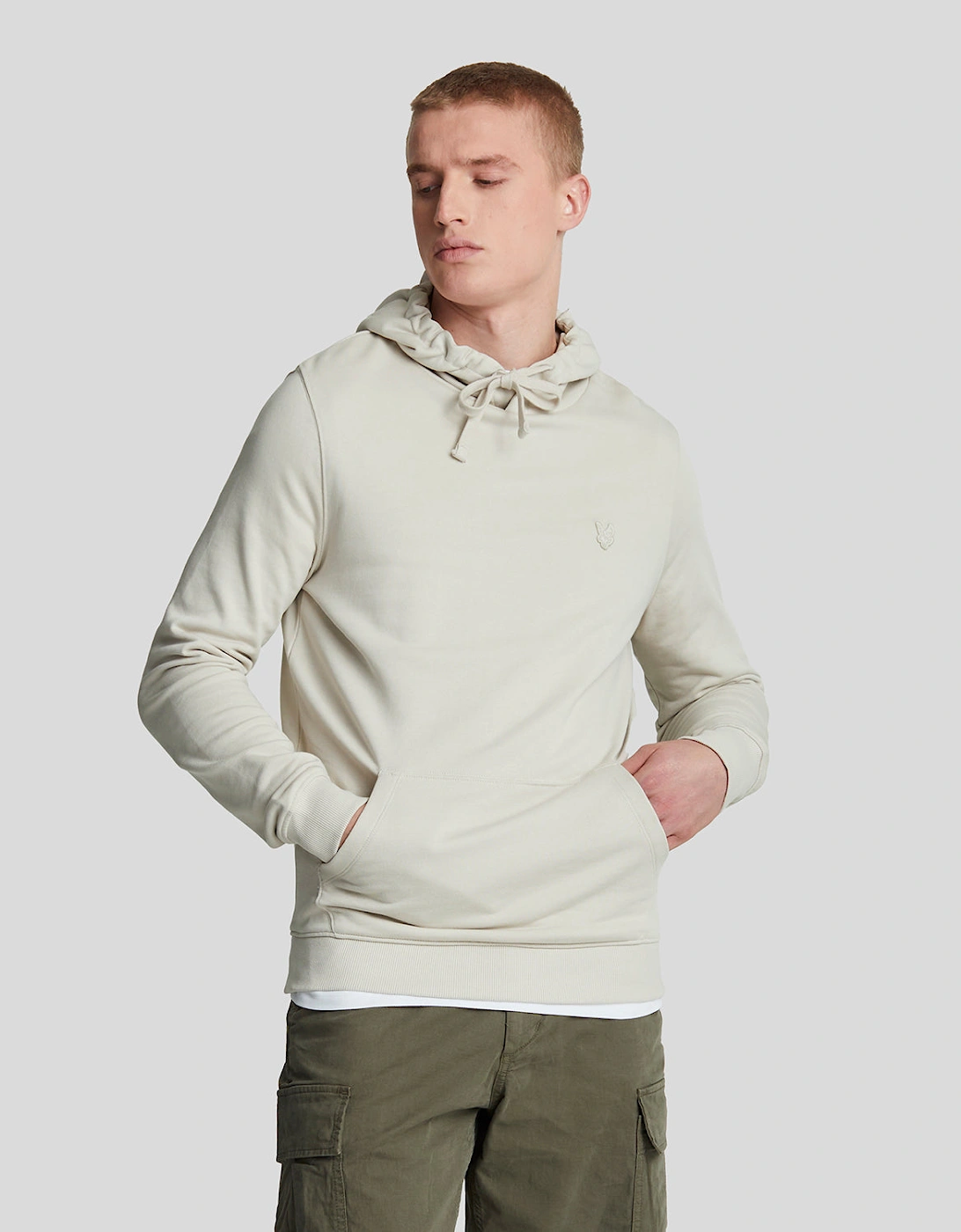 Lyle And Scott Men's Tan Tonal Eagle Pullover Hoodie - - : Regular/34 Xs