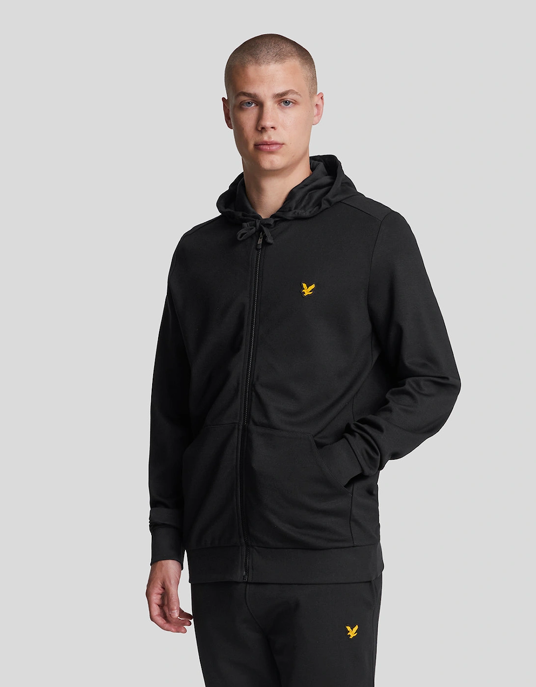 Lyle And Scott Men's Sports Full Zip Hoodie - Black - Size: 42