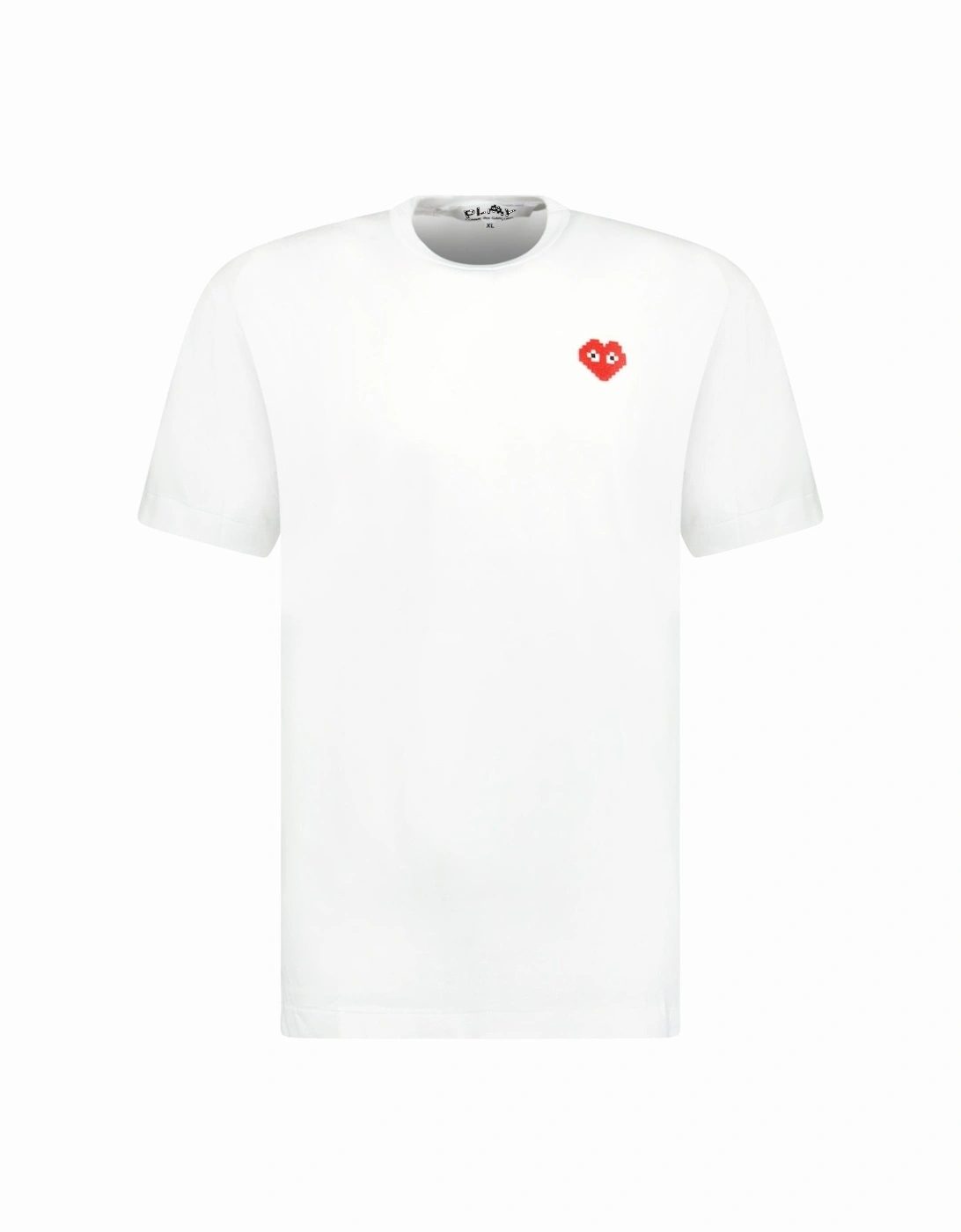 Pixel Red Heart Logo T-Shirt White, 4 of 3