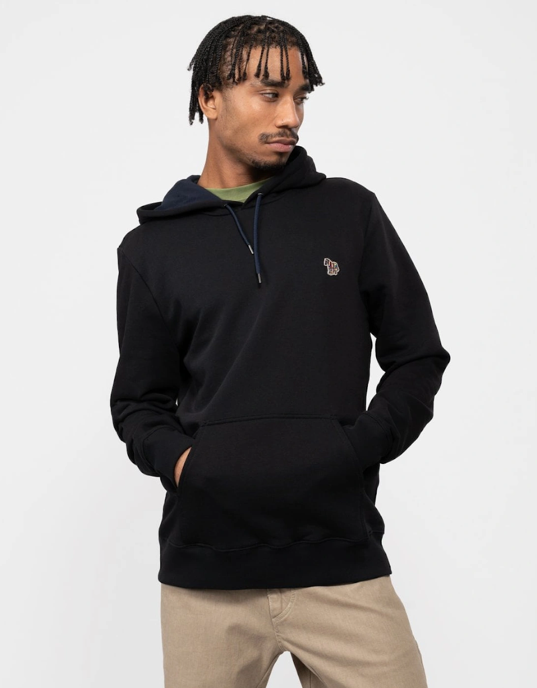 PS Mens Regular Fit Cotton Zebra Logo Hoodie, 5 of 4