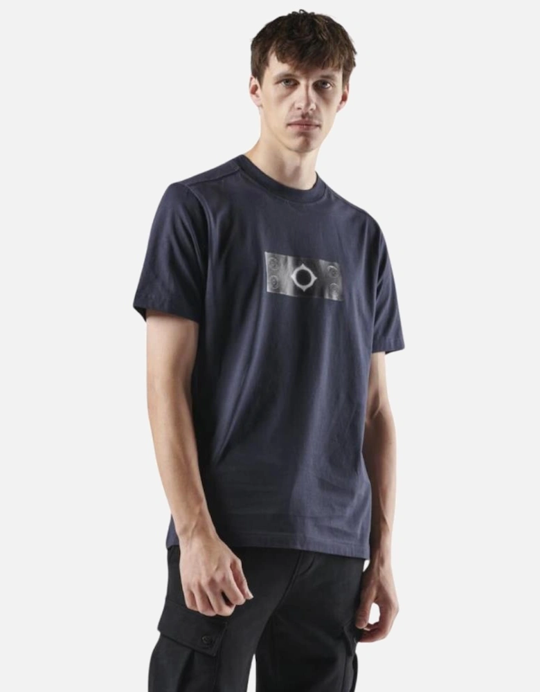 Trompe L'oeil Badge Tee - Ink Navy