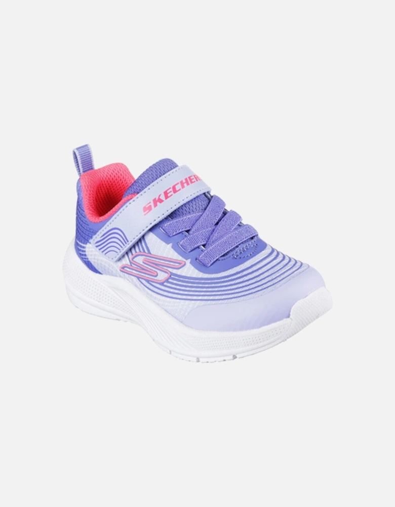 Girls' Microspec Advance Gore & Strap Ombre Mesh Sneaker with 3D Print Details Lavender