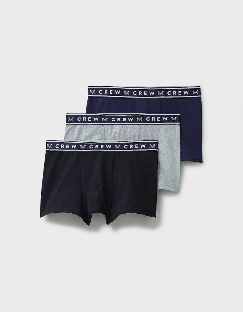 Men's 3 Pack Boxer Brief Black Navy Grey