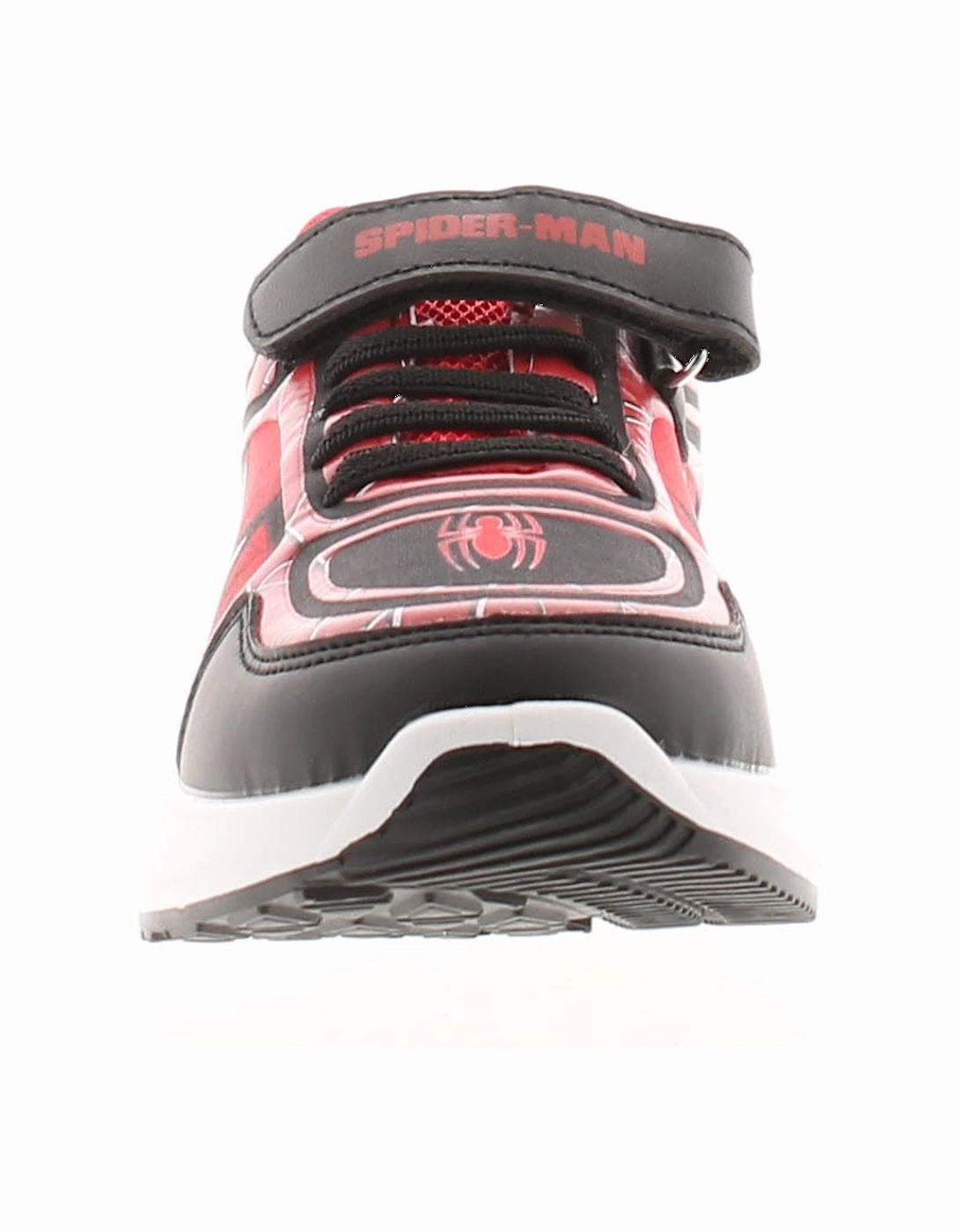 Younger Boys Trainers Emboss Lights Touch Fastening red UK Size