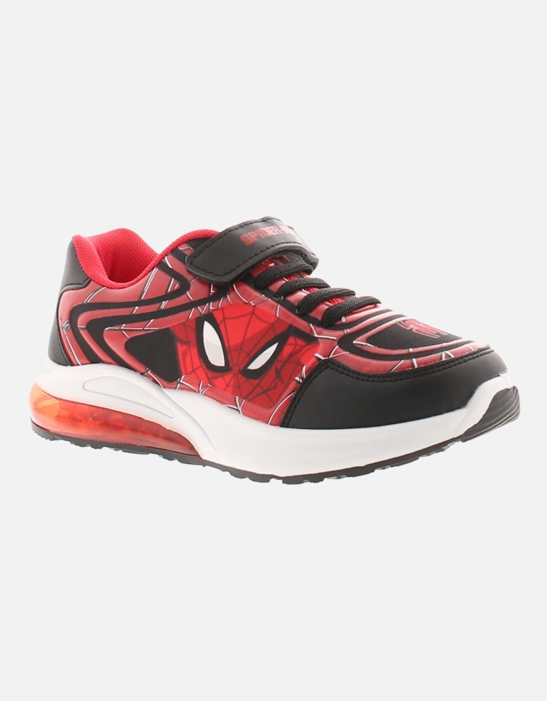 Younger Boys Trainers Emboss Lights Touch Fastening red UK Size