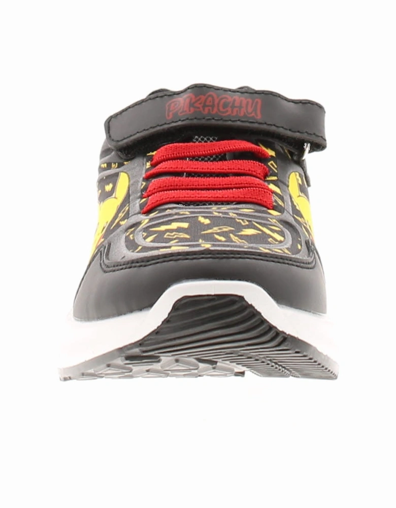 Boys Trainers Zaina Pika Emboss Touch Fastening black UK Size