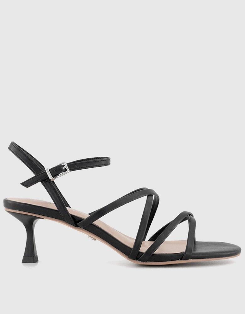 Strappy Knotted Heel - Black