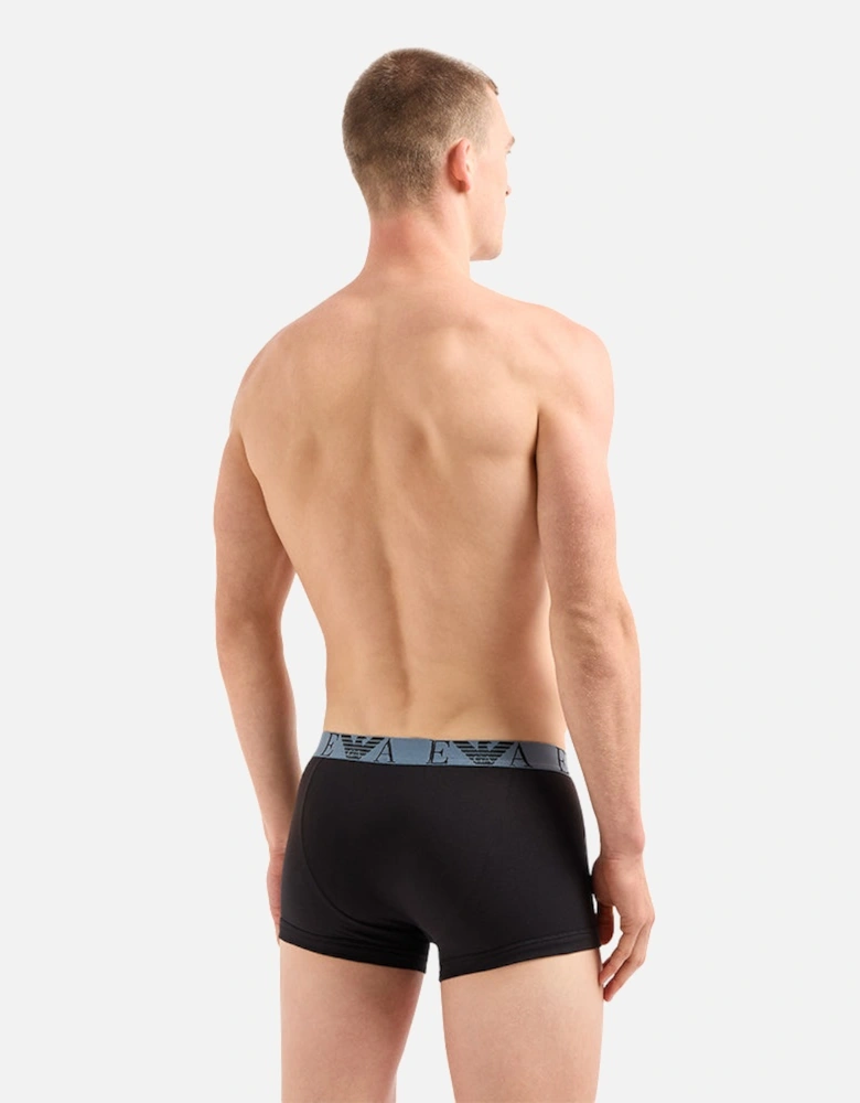 3-Pack Stretch Cotton Boxer Trunks, Storm/Magnet/Black