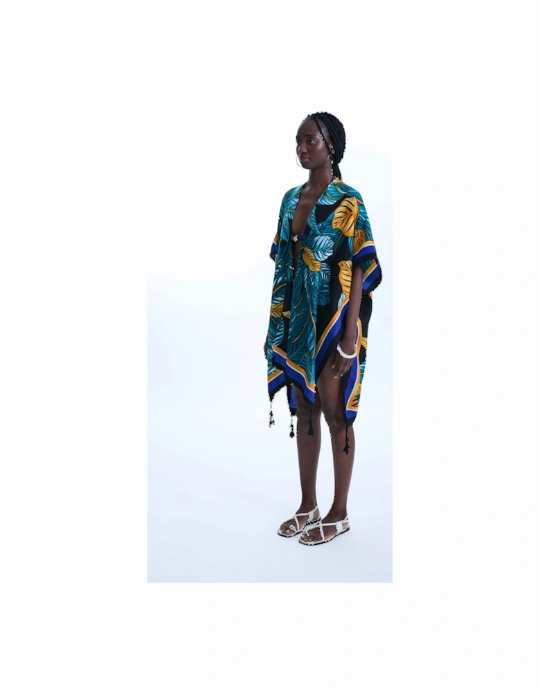 Leaf Print Kaftan