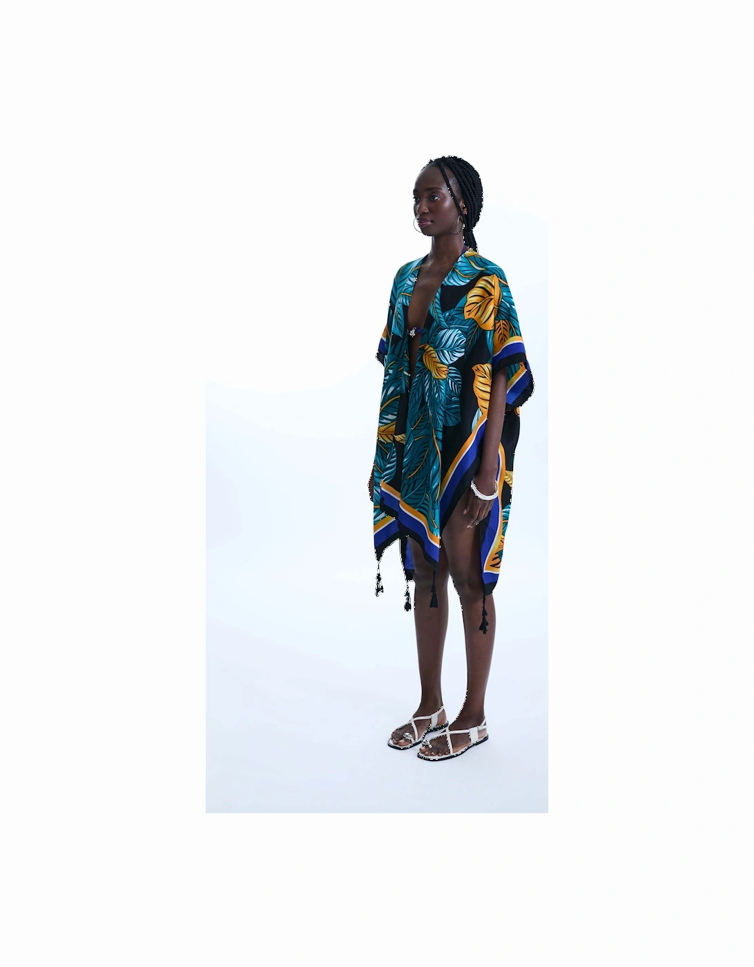 Leaf Print Kaftan