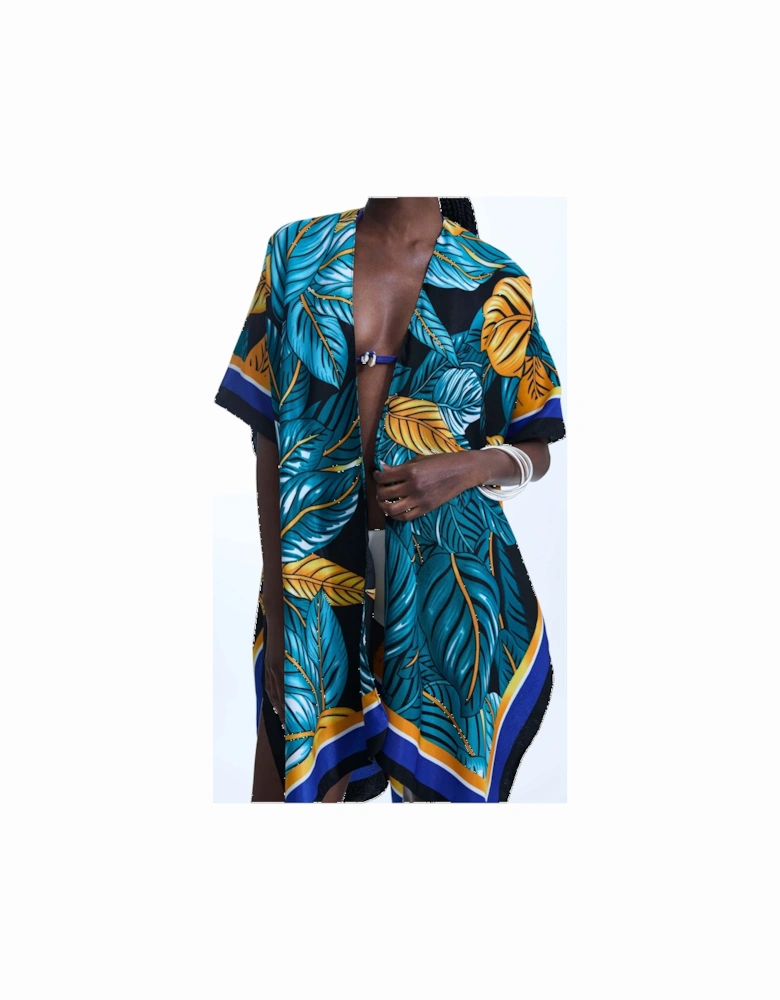 Leaf Print Kaftan