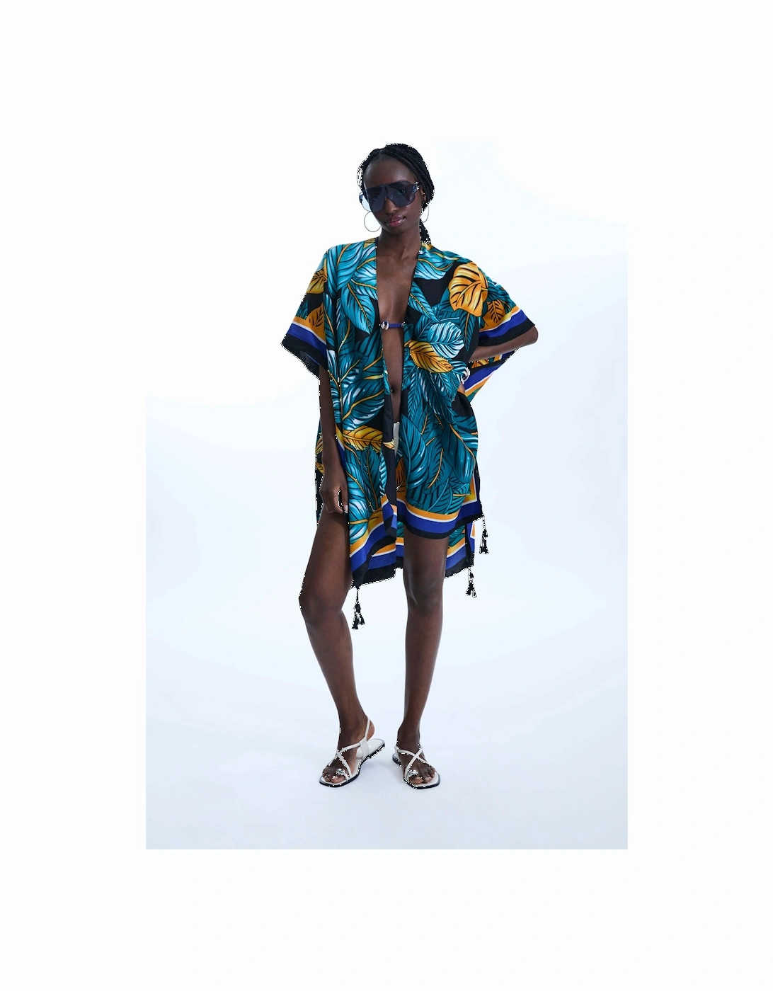 Leaf Print Kaftan, 2 of 1