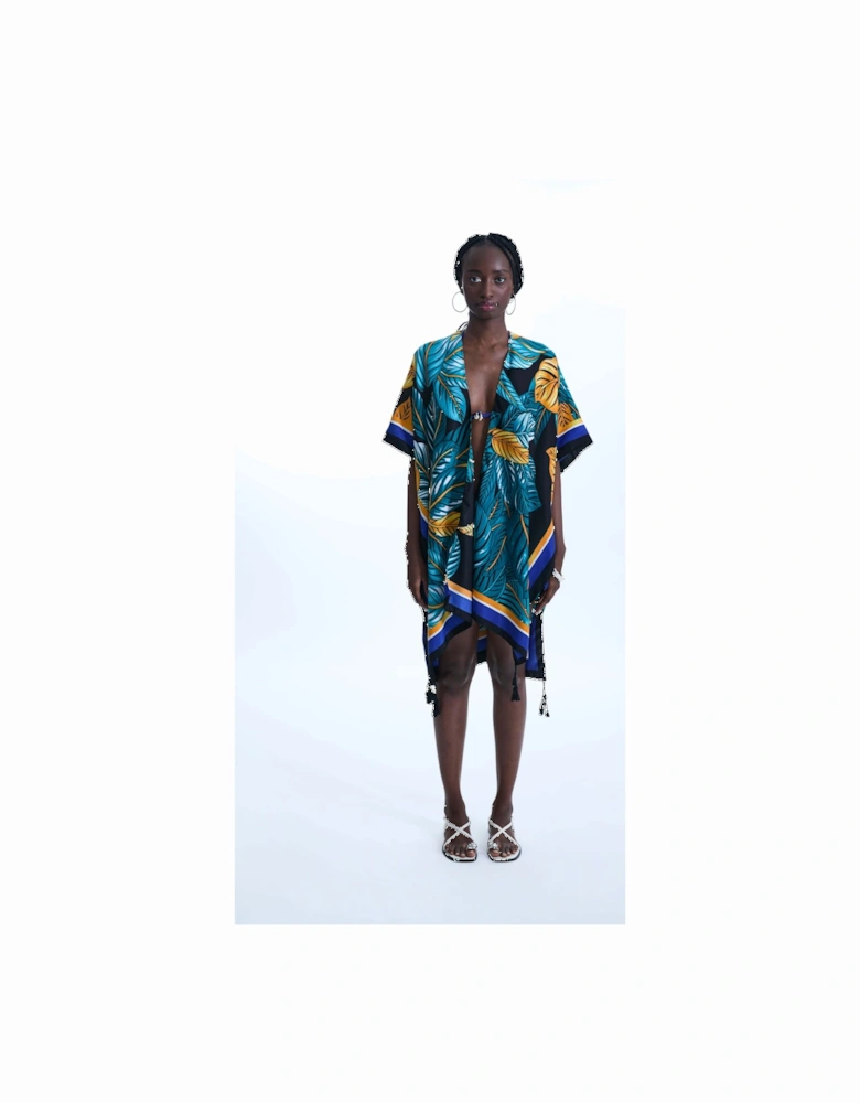 Leaf Print Kaftan