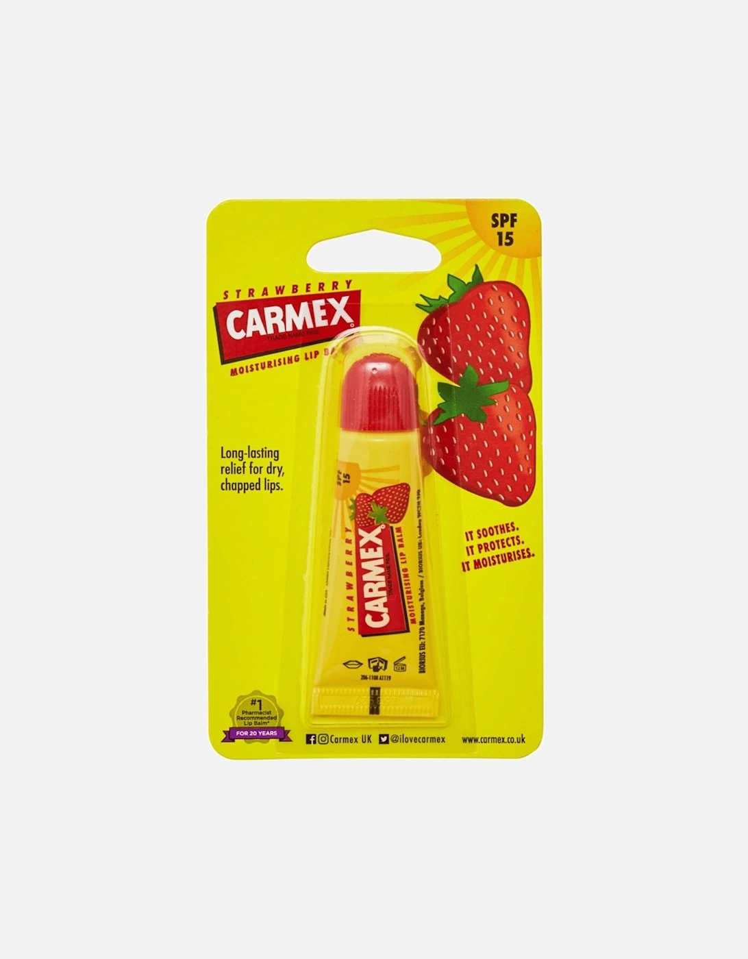 Carmex Strawberry Tube - OS - Yellow - Size: ONE size