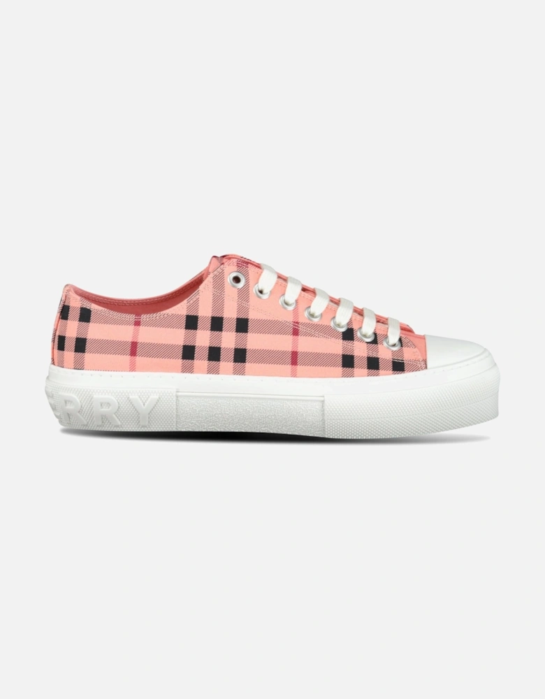 'Jack Low' Check Trainers Pink