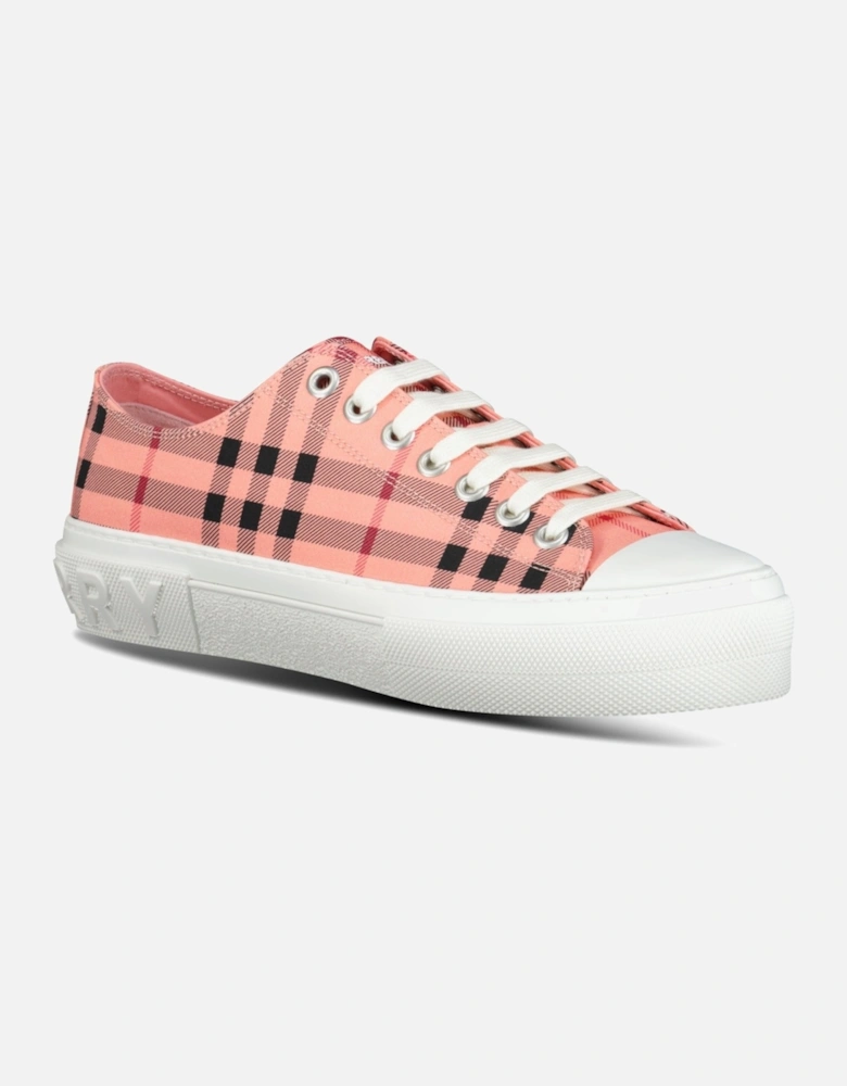 'Jack Low' Check Trainers Pink