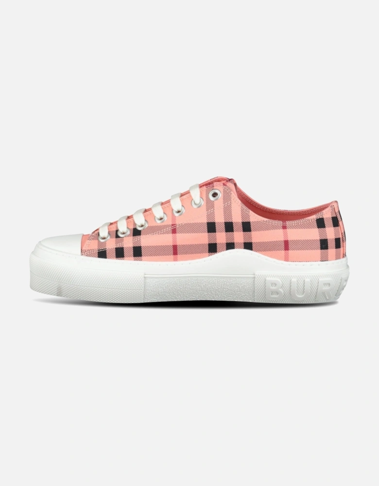 'Jack Low' Check Trainers Pink