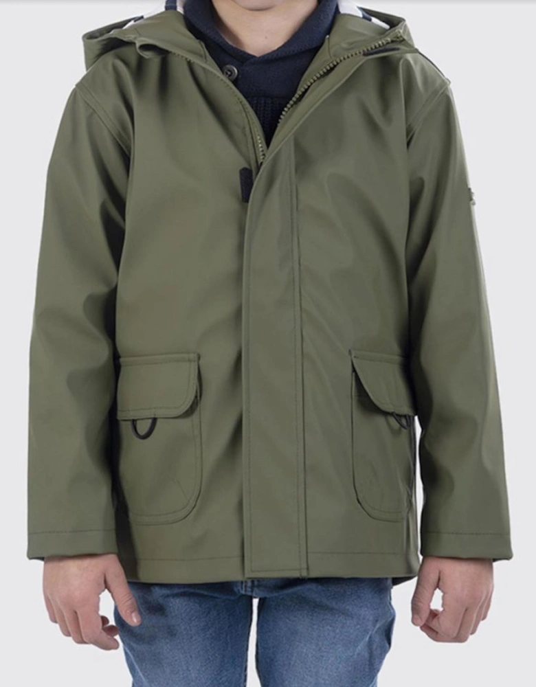 Khaki Green Rain Coat