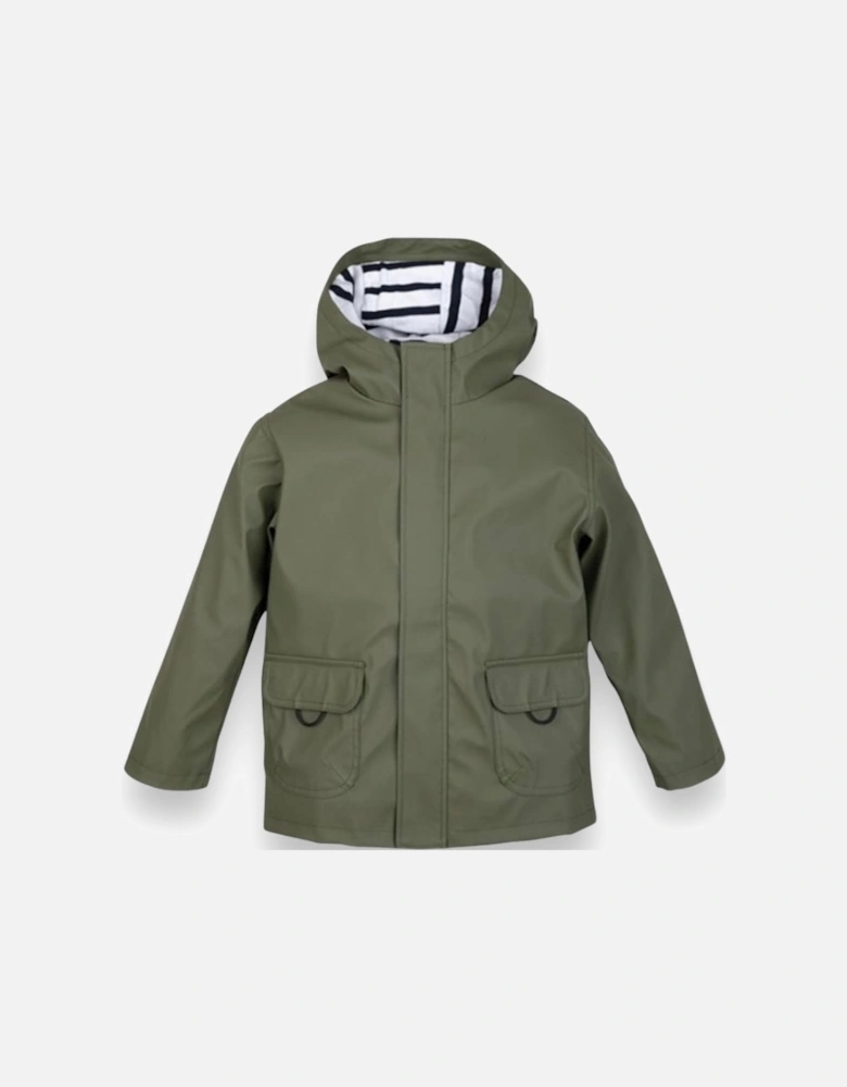 Khaki Green Rain Coat