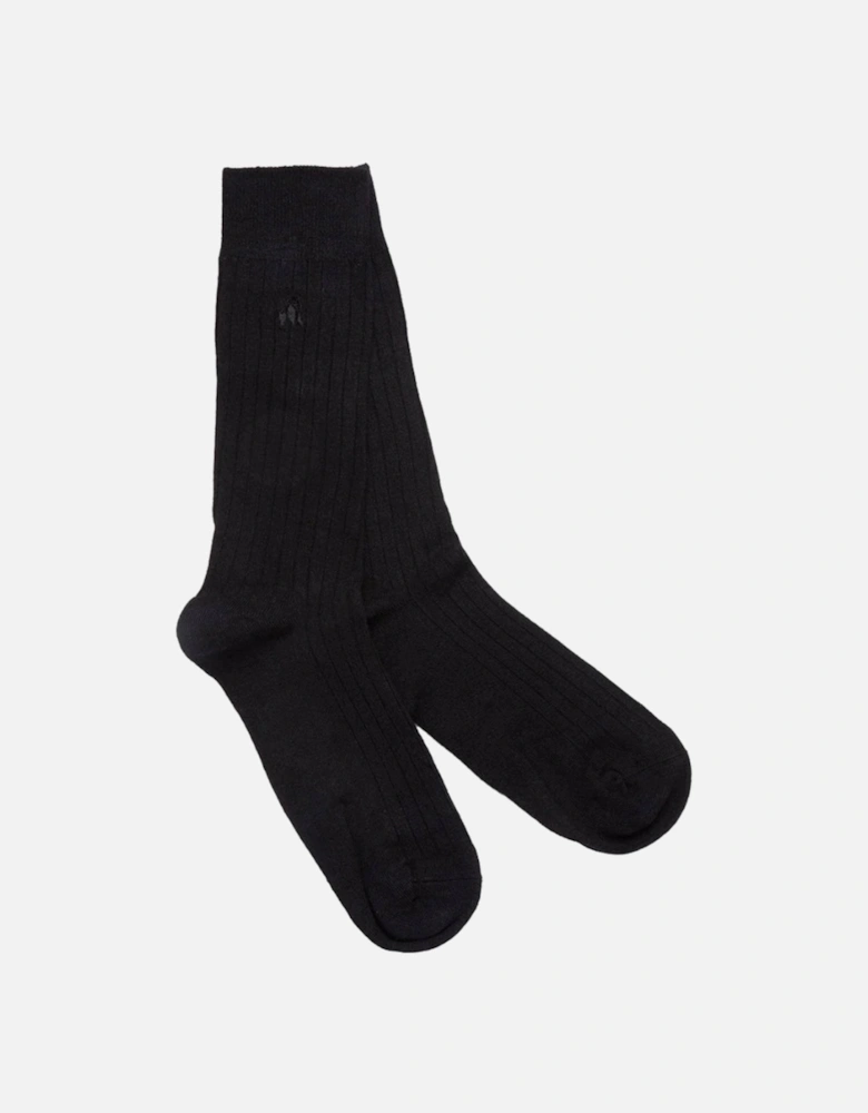 BLACK COMFORT CUFF SOCKS