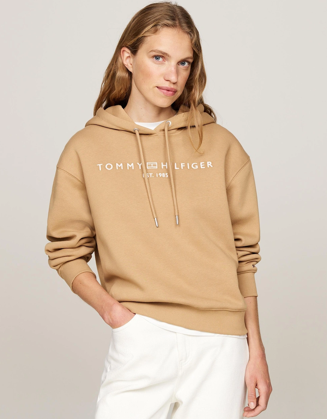 Tommy Hilfiger Womens Modern Regular Corp Logo Wo Hoodie - Green - Size: S - Love the Sales