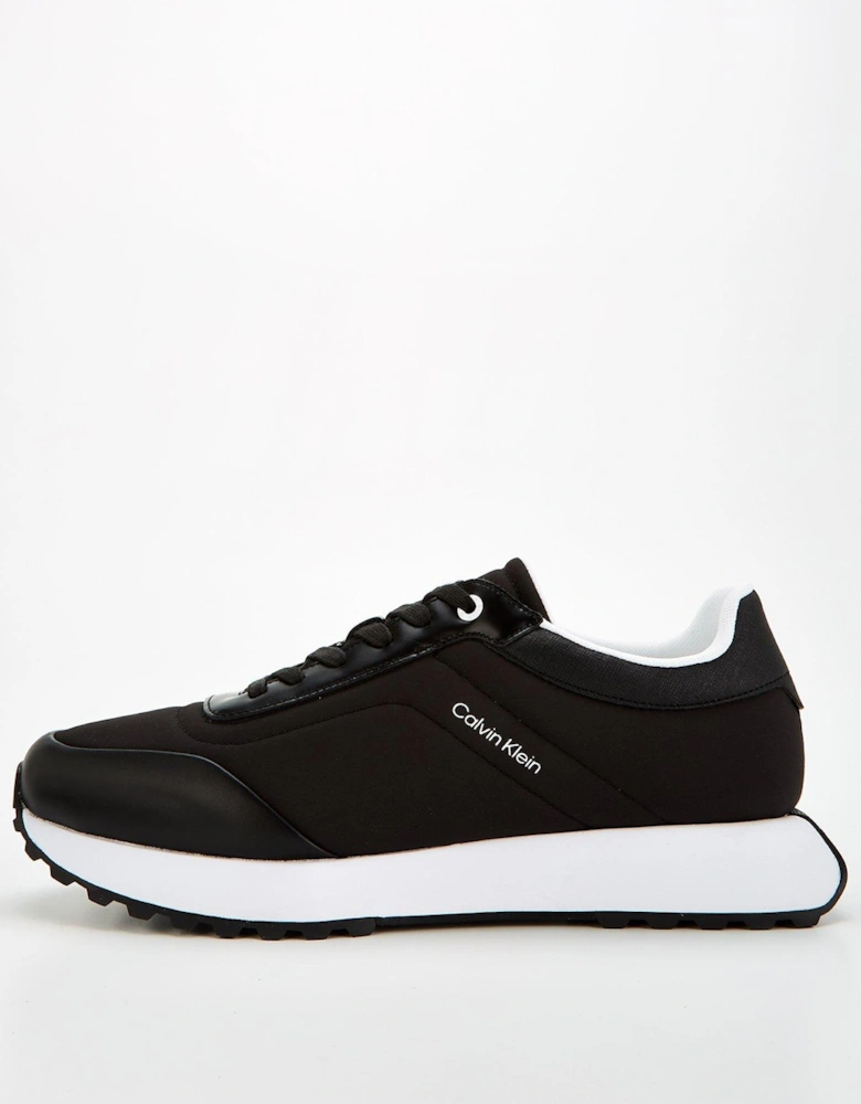 Leather/Mesh Lace Runner - Black