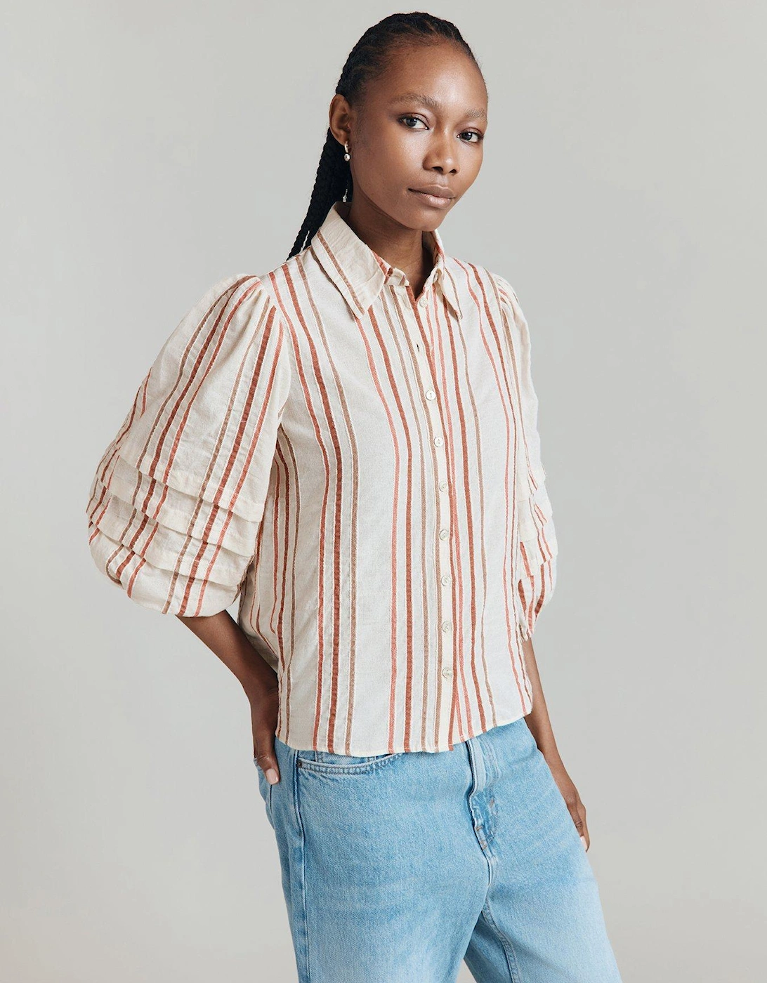 Madaline Blouse - Beige, 6 of 5