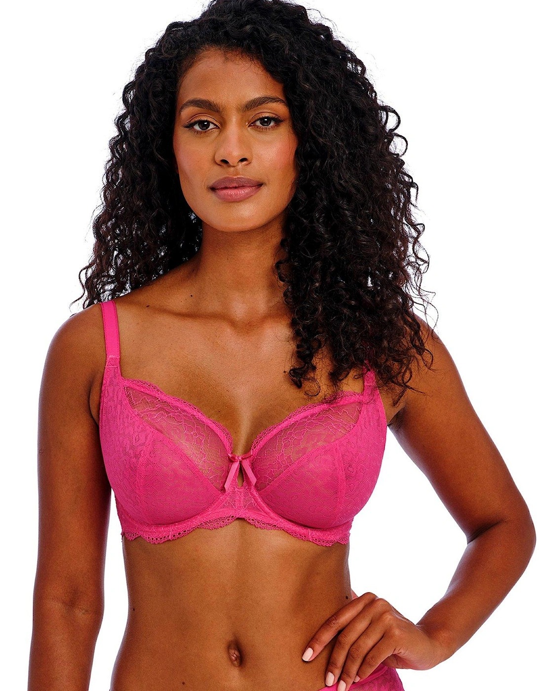 Fancies Underwired Plunge Bra - Pink, 3 of 2