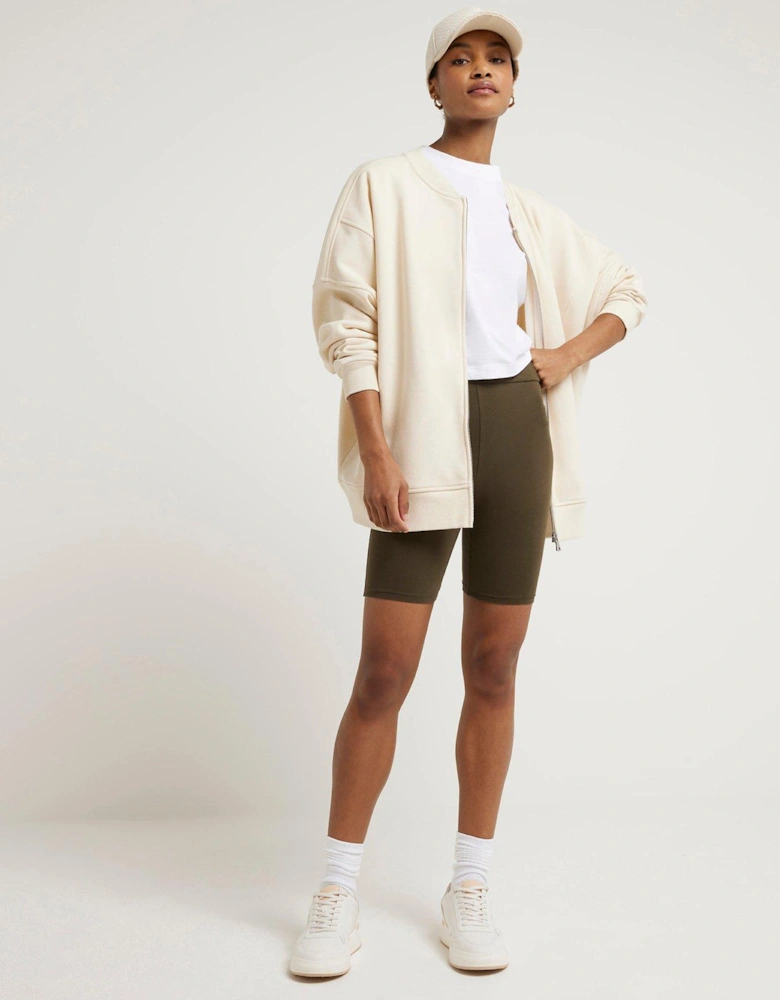 High Waist Cycling Short - Khaki