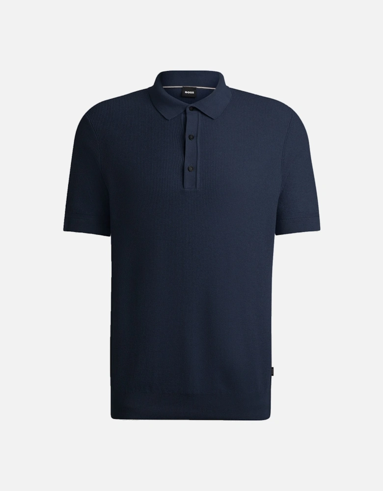 Boss H-daremo Knitted Polo Shirt Dark Blue