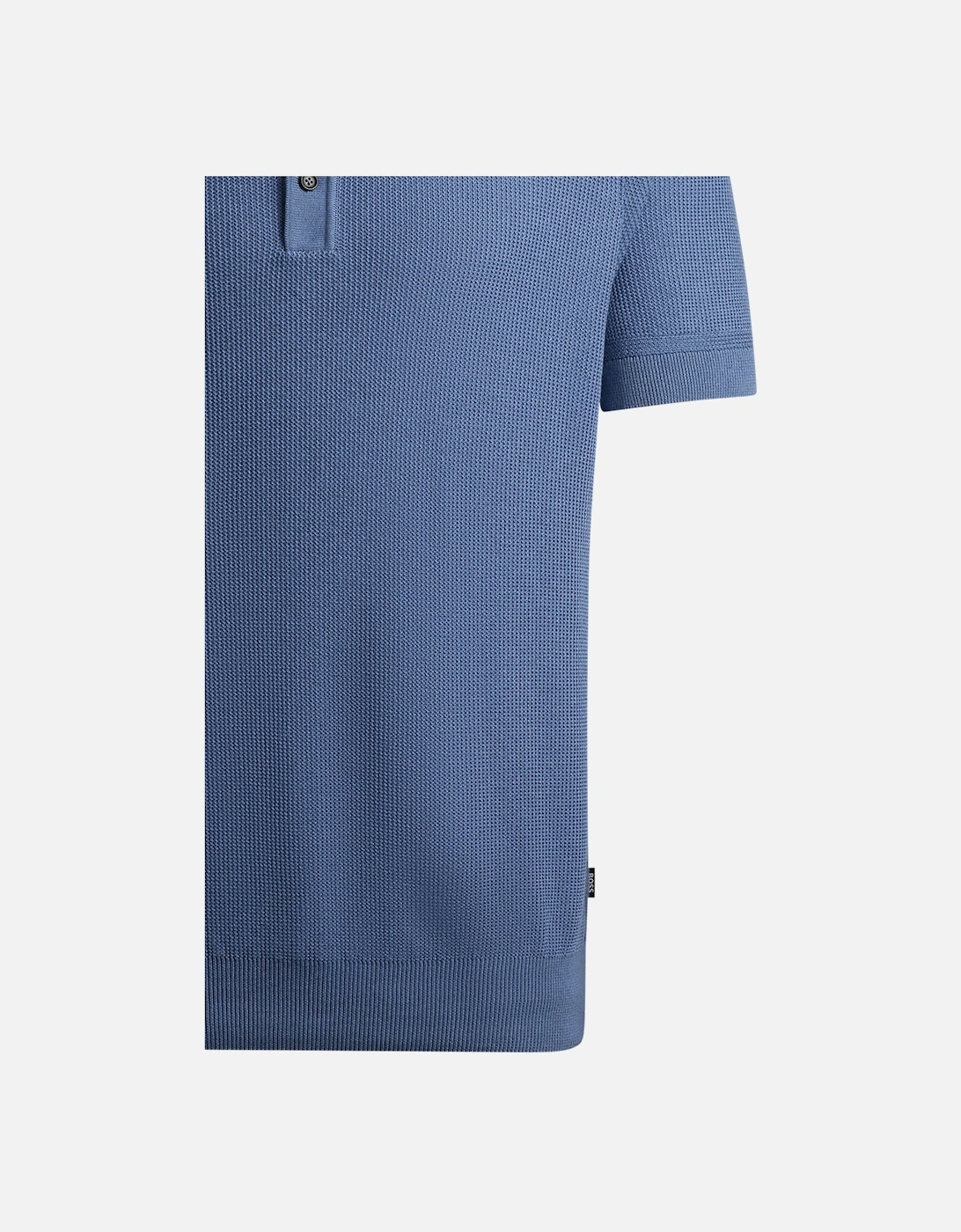 Boss H-daremo Knitted Polo Shirt Open Blue