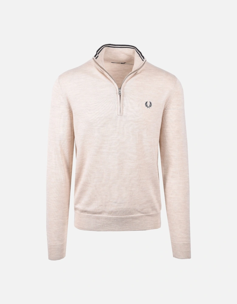 Classic Half Zip Jumper Porridge Marl