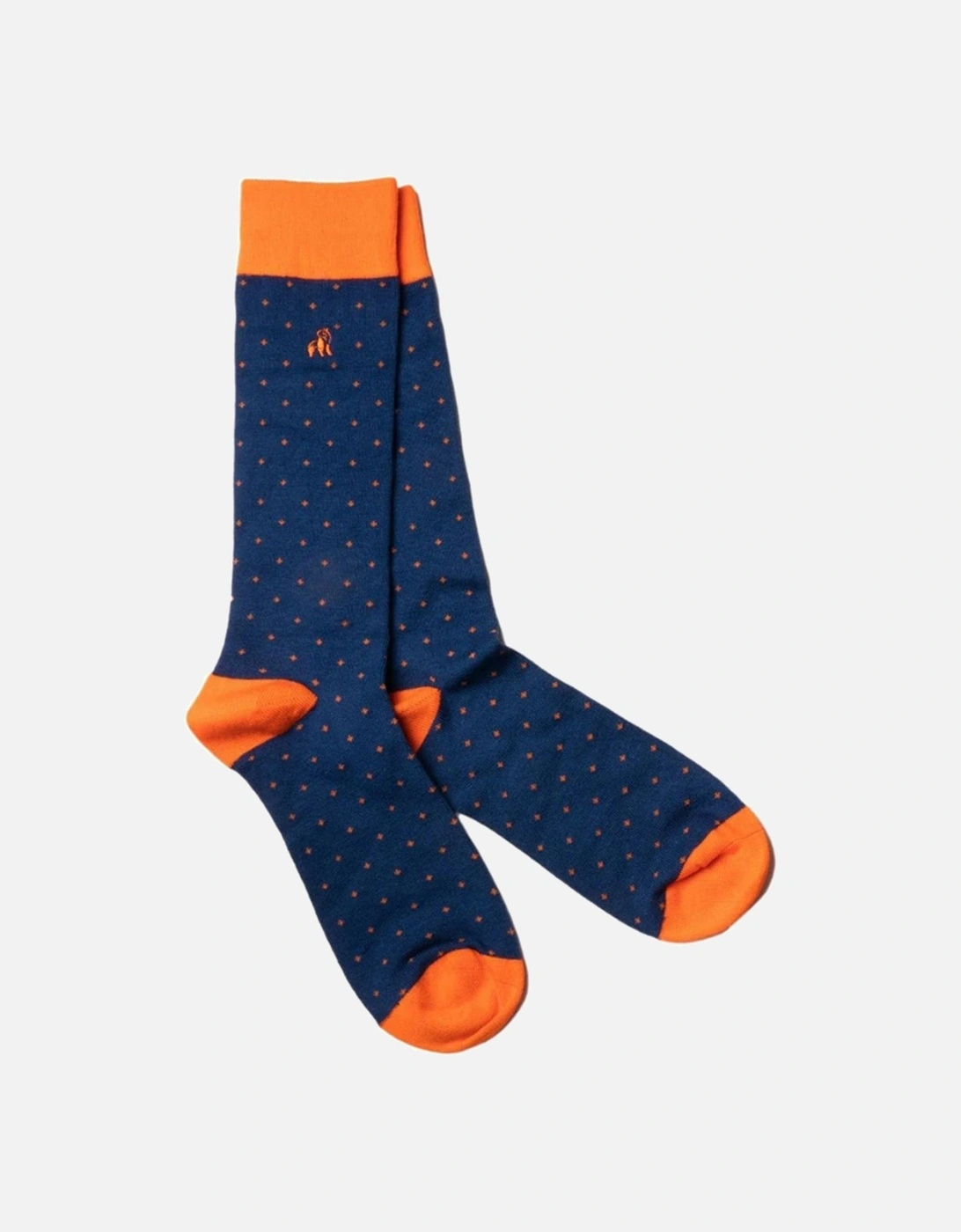 SPOTTED ORANGE COMFORT CUFF SOCKS