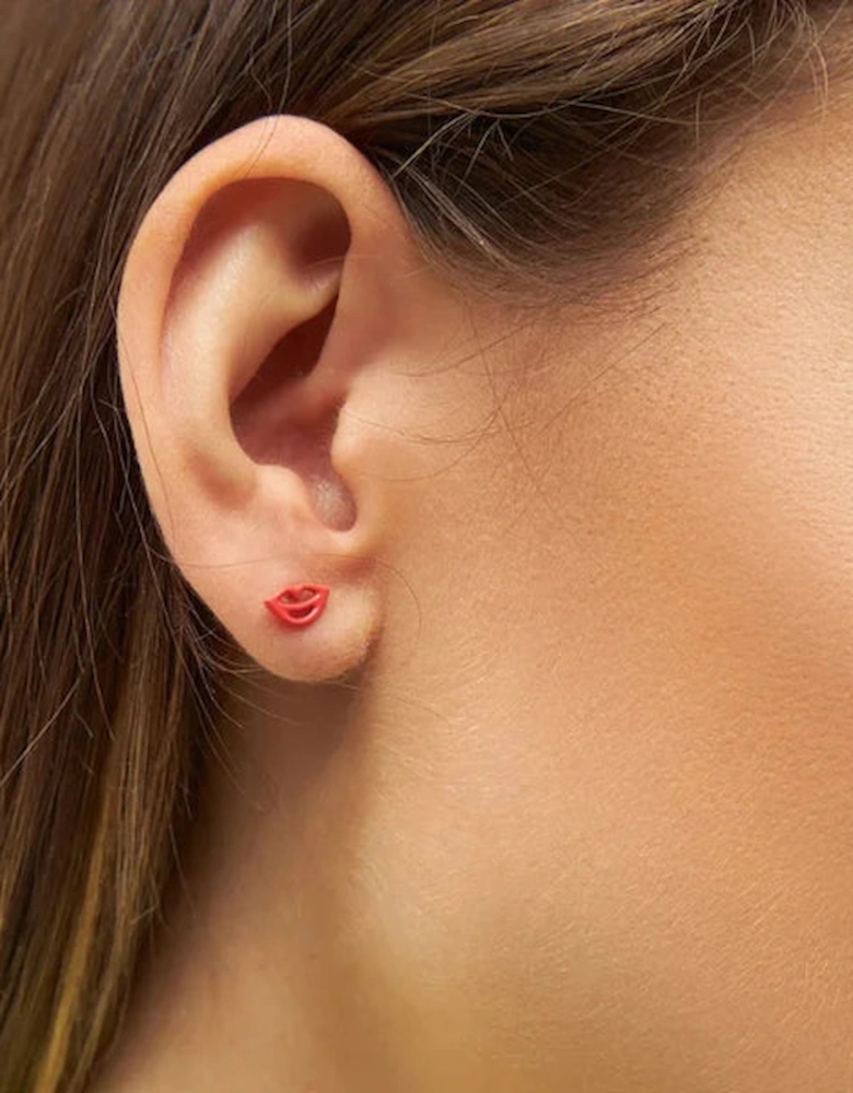 Secret Lipstick Red earring