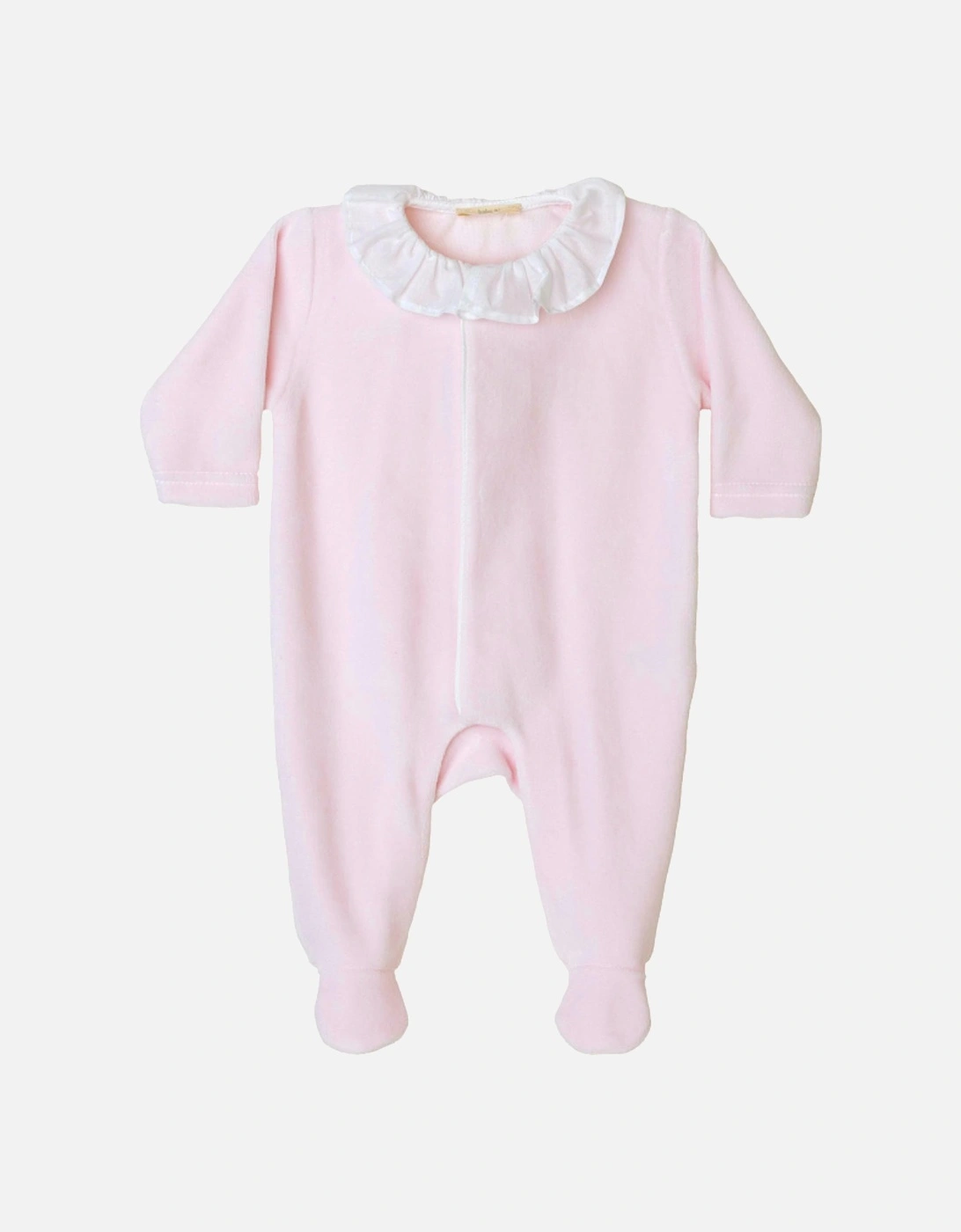 Pink Angel Wing Velour Babygrow