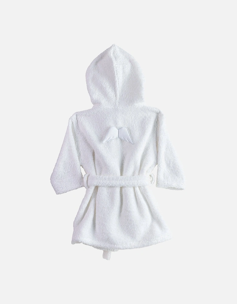 White Angel Wing Towelling Bathrobe