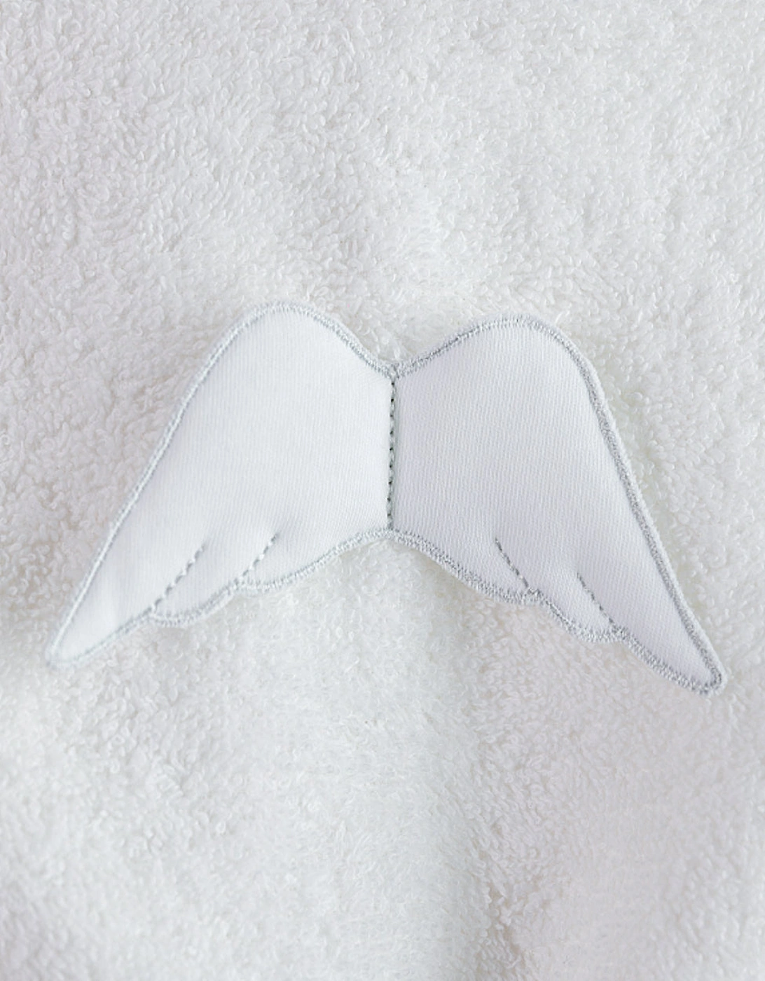 White Angel Wing Towelling Bathrobe