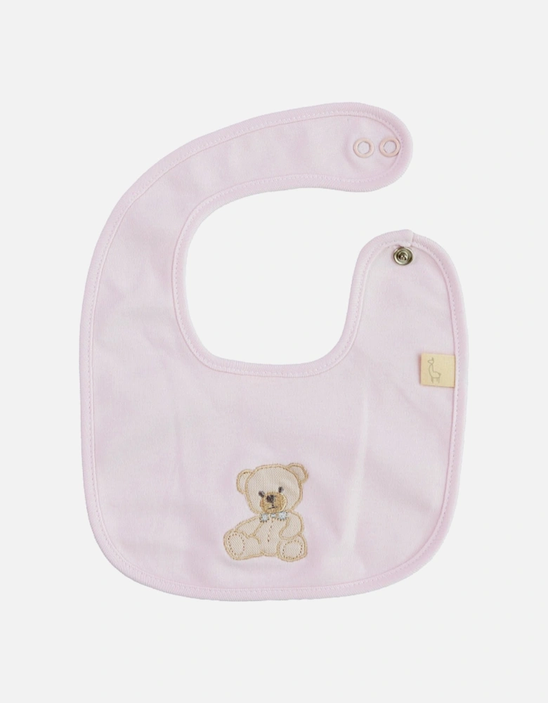 Pink Teddy Bear Bib