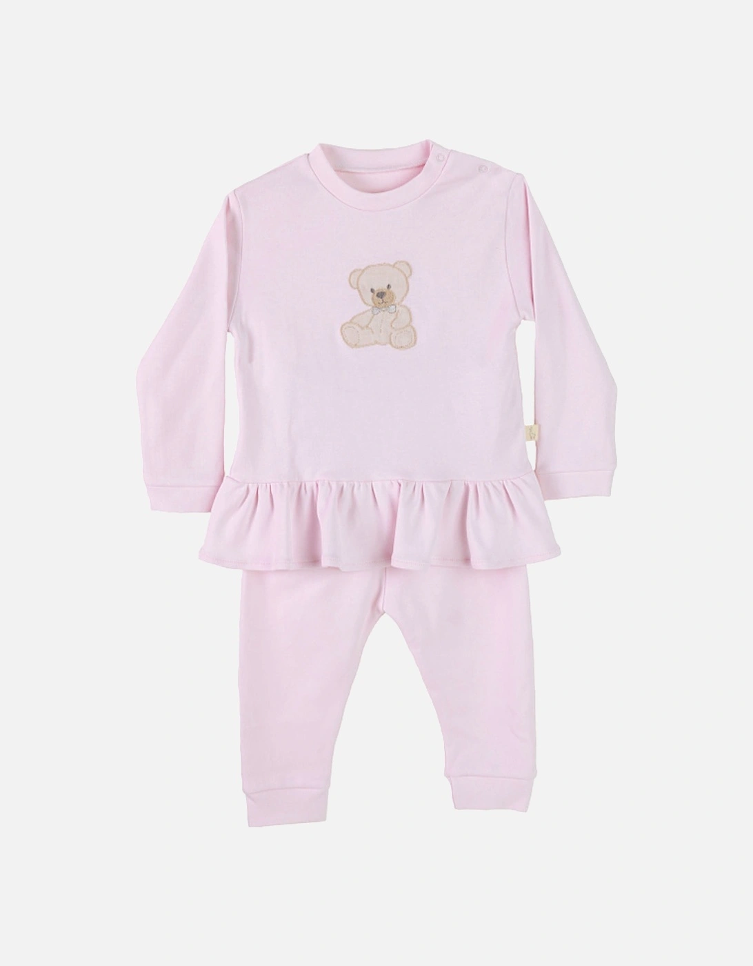 Pink Teddy Bear Cotton Loungesuit, 5 of 4