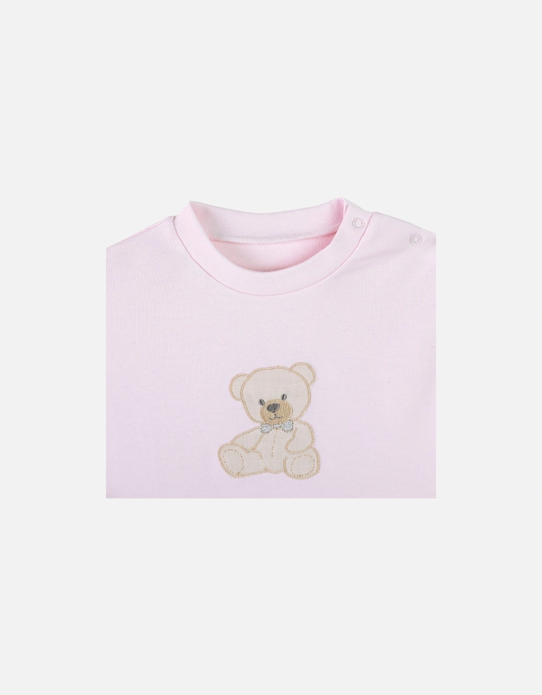 Pink Teddy Bear Cotton Loungesuit